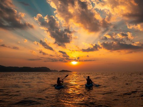 pantai-laskar-pelangi-sunset